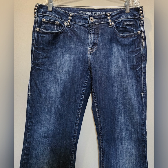 Cowgirl Tuff Co. Women's Western Riding Jeans - Chrome Gypsy 32/31 Bootcut - Picture 2 of 15